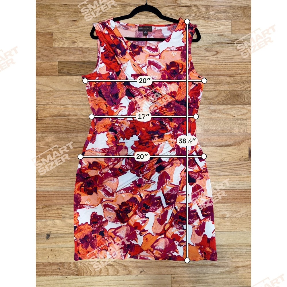 Dana Buchman Floral Ruched Sheath Dress Women Large Tropical Garden Party Chic - Picture 9 of 9